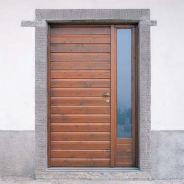 Pine entry door - Exterior glazed pine entry door by CARMINATI SERRAMENTI - view 3